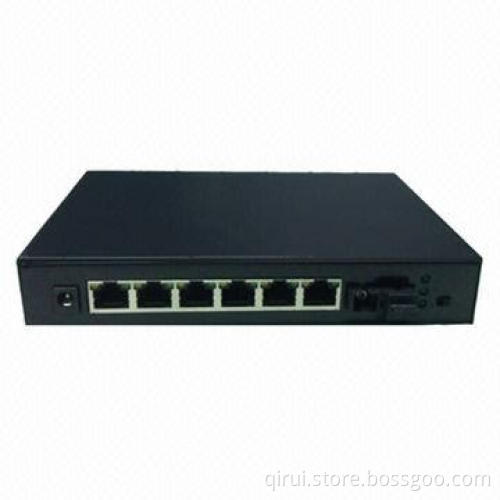 10/100M Dual Fiber 1550nm 60km SC 1SC+6RJ45 6Port Ethernet Fiber Optic Switch